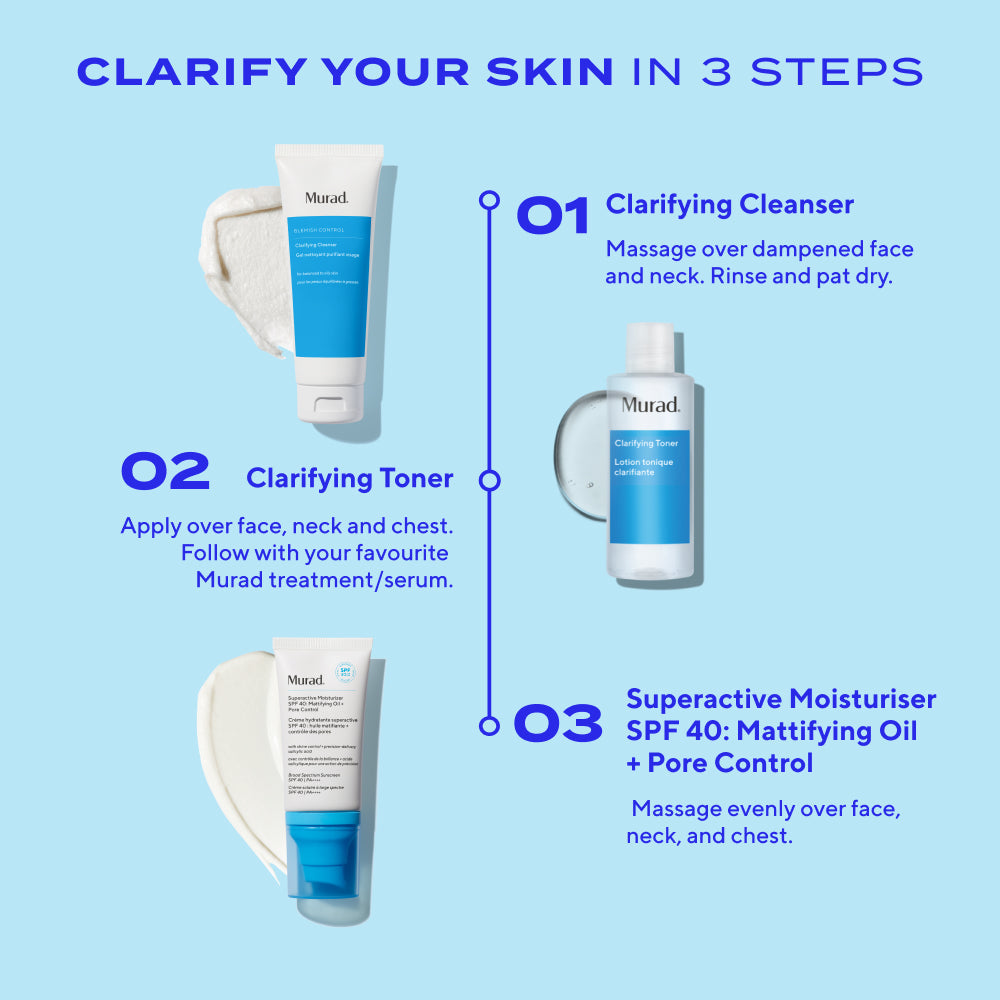 Superactive Moisturiser SPF 40: Mattifying Oil + Pore Control