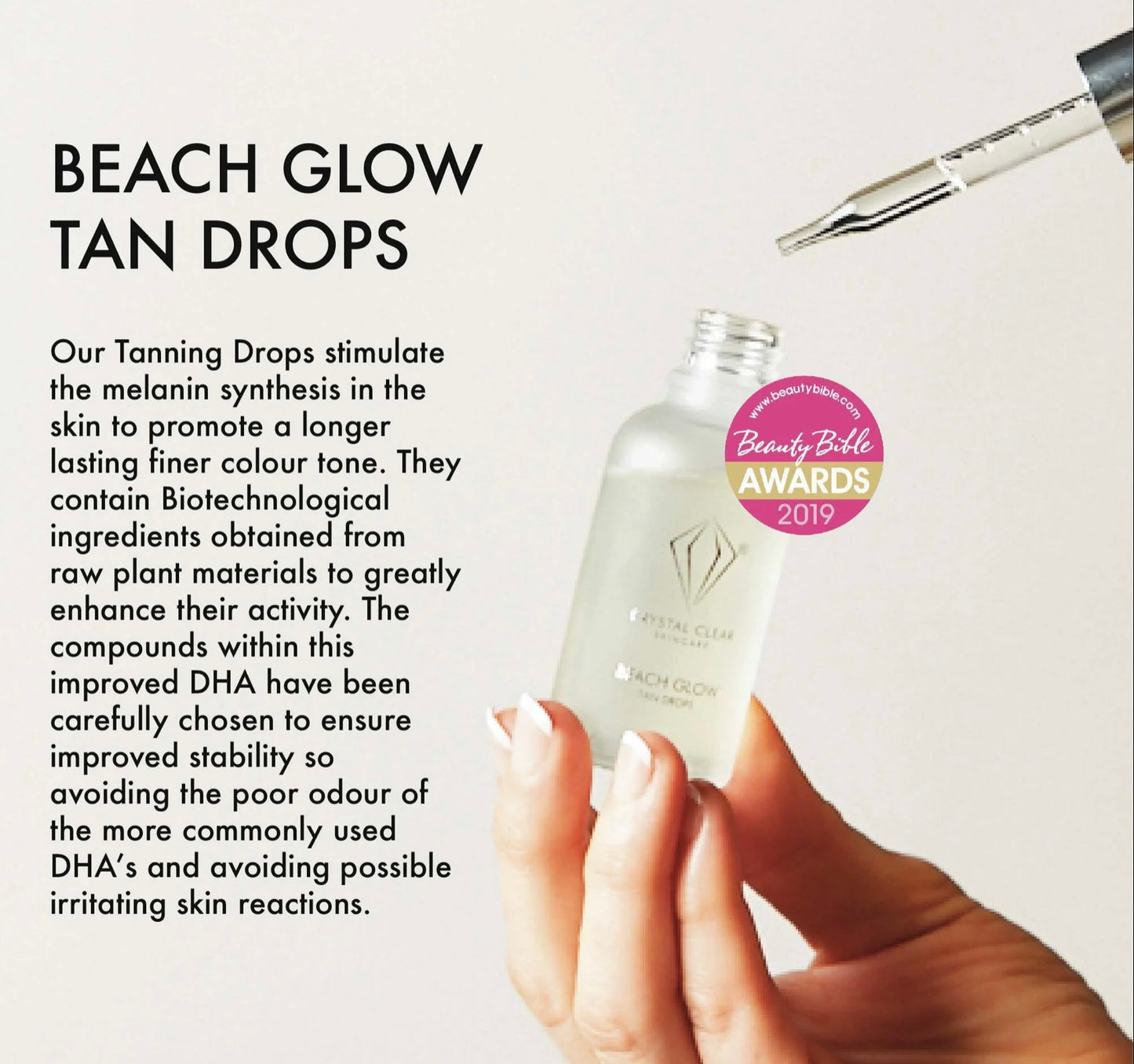 Crystal Clear - Beach Glow Tan Drops